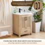Altair Bondi 24" Single Bathroom Vanity in Light Brown with White Ceramic Drop-in Sink Altair Bondi 24" Single Bathroom Vanity in Light Brown with White Ceramic Drop-in Sink