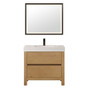 Altair Cascadia Bathroom Vanity in Weathered Fir with White Artificial Stone Integrated Sink Altair Cascadia Bathroom Vanity in Weathered Fir with White Artificial Stone Integrated Sink