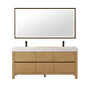 Altair Cascadia Bathroom Vanity in Weathered Fir with White Artificial Stone Integrated Sink Altair Cascadia Bathroom Vanity in Weathered Fir with White Artificial Stone Integrated Sink