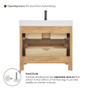 Altair Cascadia Bathroom Vanity in Weathered Fir with White Artificial Stone Integrated Sink Altair Cascadia Bathroom Vanity in Weathered Fir with White Artificial Stone Integrated Sink