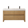 Altair Cascadia Bathroom Vanity in Weathered Fir with White Artificial Stone Integrated Sink Altair Cascadia Bathroom Vanity in Weathered Fir with White Artificial Stone Integrated Sink