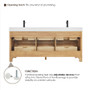 Altair Cascadia Bathroom Vanity in Weathered Fir with White Artificial Stone Integrated Sink Altair Cascadia Bathroom Vanity in Weathered Fir with White Artificial Stone Integrated Sink