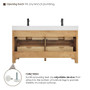 Altair Cascadia Bathroom Vanity in Weathered Fir with White Artificial Stone Integrated Sink Altair Cascadia Bathroom Vanity in Weathered Fir with White Artificial Stone Integrated Sink