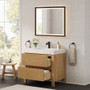 Altair Cascadia Bathroom Vanity in Weathered Fir with White Artificial Stone Integrated Sink Altair Cascadia Bathroom Vanity in Weathered Fir with White Artificial Stone Integrated Sink