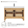 Altair Cascadia Bathroom Vanity in Weathered Fir with White Artificial Stone Integrated Sink Altair Cascadia Bathroom Vanity in Weathered Fir with White Artificial Stone Integrated Sink