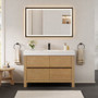 Altair Cascadia Bathroom Vanity in Weathered Fir with White Artificial Stone Integrated Sink Altair Cascadia Bathroom Vanity in Weathered Fir with White Artificial Stone Integrated Sink