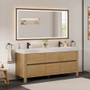 Altair Cascadia Bathroom Vanity in Weathered Fir with White Artificial Stone Integrated Sink Altair Cascadia Bathroom Vanity in Weathered Fir with White Artificial Stone Integrated Sink