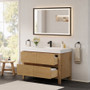 Altair Cascadia Bathroom Vanity in Weathered Fir with White Artificial Stone Integrated Sink Altair Cascadia Bathroom Vanity in Weathered Fir with White Artificial Stone Integrated Sink