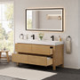 Altair Cascadia Bathroom Vanity in Weathered Fir with White Artificial Stone Integrated Sink Altair Cascadia Bathroom Vanity in Weathered Fir with White Artificial Stone Integrated Sink