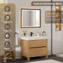 Altair Cascadia Bathroom Vanity in Weathered Fir with White Artificial Stone Integrated Sink Altair Cascadia Bathroom Vanity in Weathered Fir with White Artificial Stone Integrated Sink