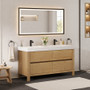 Altair Cascadia Bathroom Vanity in Weathered Fir with White Artificial Stone Integrated Sink Altair Cascadia Bathroom Vanity in Weathered Fir with White Artificial Stone Integrated Sink