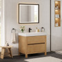 Altair Cascadia Bathroom Vanity in Weathered Fir with White Artificial Stone Integrated Sink Altair Cascadia Bathroom Vanity in Weathered Fir with White Artificial Stone Integrated Sink