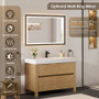 Altair Cascadia Bathroom Vanity in Weathered Fir with White Artificial Stone Integrated Sink Altair Cascadia Bathroom Vanity in Weathered Fir with White Artificial Stone Integrated Sink