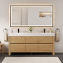 Altair Cascadia Bathroom Vanity in Weathered Fir with White Artificial Stone Integrated Sink Altair Cascadia Bathroom Vanity in Weathered Fir with White Artificial Stone Integrated Sink