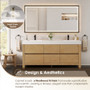 Altair Cascadia Bathroom Vanity in Weathered Fir with White Artificial Stone Integrated Sink Altair Cascadia Bathroom Vanity in Weathered Fir with White Artificial Stone Integrated Sink