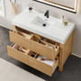 Altair Cascadia Bathroom Vanity in Weathered Fir with White Artificial Stone Integrated Sink Altair Cascadia Bathroom Vanity in Weathered Fir with White Artificial Stone Integrated Sink
