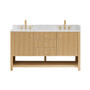 Altair Cecil Bathroom Vanity in White Oak with Grain White Engineered Stone Countertop No Mirror Altair Cecil Bathroom Vanity in White Oak with Grain White Engineered Stone Countertop No Mirror