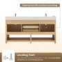 Altair Cecil Bathroom Vanity in White Oak with Grain White Engineered Stone Countertop No Mirror Altair Cecil Bathroom Vanity in White Oak with Grain White Engineered Stone Countertop No Mirror