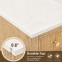 Altair Cecil Bathroom Vanity in White Oak with Grain White Engineered Stone Countertop No Mirror Altair Cecil Bathroom Vanity in White Oak with Grain White Engineered Stone Countertop No Mirror