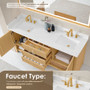 Altair Cecil Bathroom Vanity in White Oak with Grain White Engineered Stone Countertop No Mirror Altair Cecil Bathroom Vanity in White Oak with Grain White Engineered Stone Countertop No Mirror
