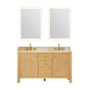 Altair Cedar Bathroom Vanity in Natural Wood with Grain White Engineered Stone Countertop Altair Cedar Bathroom Vanity in Natural Wood with Grain White Engineered Stone Countertop