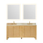 Altair Cedar Bathroom Vanity in Natural Wood with Grain White Engineered Stone Countertop Altair Cedar Bathroom Vanity in Natural Wood with Grain White Engineered Stone Countertop