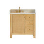Altair Cedar Bathroom Vanity in Natural Wood with Grain White Engineered Stone Countertop Altair Cedar Bathroom Vanity in Natural Wood with Grain White Engineered Stone Countertop