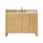 Altair Cedar Bathroom Vanity in Natural Wood with Grain White Engineered Stone Countertop Altair Cedar Bathroom Vanity in Natural Wood with Grain White Engineered Stone Countertop