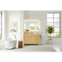 Altair Cedar Bathroom Vanity in Natural Wood with Grain White Engineered Stone Countertop Altair Cedar Bathroom Vanity in Natural Wood with Grain White Engineered Stone Countertop