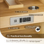 Altair Cedar Bathroom Vanity in Natural Wood with Grain White Engineered Stone Countertop Altair Cedar Bathroom Vanity in Natural Wood with Grain White Engineered Stone Countertop