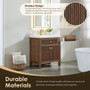 Altair Cerrito 30" Single Bathroom Vanity with White Engineered Stone Integrated Sink