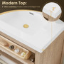 Altair Cerrito 30" Single Bathroom Vanity with White Engineered Stone Integrated Sink