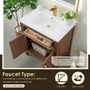 Altair Cerrito 30" Single Bathroom Vanity with White Engineered Stone Integrated Sink