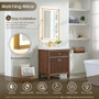 Altair Cerrito 30" Single Bathroom Vanity with White Engineered Stone Integrated Sink
