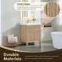 Altair Cerrito 30" Single Bathroom Vanity with White Engineered Stone Integrated Sink