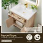 Altair Cerrito 30" Single Bathroom Vanity with White Engineered Stone Integrated Sink