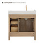 Altair Cerrito 36" Single Bathroom Vanity with Grain White Engineered Stone Countertop Altair Cerrito 36" Single Bathroom Vanity with Grain White Engineered Stone Countertop