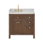 Altair Cerrito 36" Single Bathroom Vanity with Grain White Engineered Stone Countertop Altair Cerrito 36" Single Bathroom Vanity with Grain White Engineered Stone Countertop
