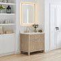 Altair Cerrito 36" Single Bathroom Vanity with Grain White Engineered Stone Countertop Altair Cerrito 36" Single Bathroom Vanity with Grain White Engineered Stone Countertop