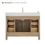 Altair Cerrito 48" Single Bathroom Vanity with Grain White Engineered Stone Countertop Altair Cerrito 48" Single Bathroom Vanity with Grain White Engineered Stone Countertop