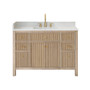 Altair Cerrito 48" Single Bathroom Vanity with Grain White Engineered Stone Countertop Altair Cerrito 48" Single Bathroom Vanity with Grain White Engineered Stone Countertop