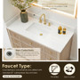Altair Cerrito 48" Single Bathroom Vanity with Grain White Engineered Stone Countertop Altair Cerrito 48" Single Bathroom Vanity with Grain White Engineered Stone Countertop