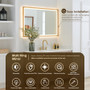 Altair Cerrito 48" Single Bathroom Vanity with Grain White Engineered Stone Countertop Altair Cerrito 48" Single Bathroom Vanity with Grain White Engineered Stone Countertop
