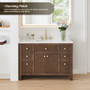 Altair Cerrito 48" Single Bathroom Vanity with Grain White Engineered Stone Countertop Altair Cerrito 48" Single Bathroom Vanity with Grain White Engineered Stone Countertop