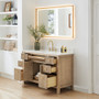 Altair Cerrito 48" Single Bathroom Vanity with Grain White Engineered Stone Countertop Altair Cerrito 48" Single Bathroom Vanity with Grain White Engineered Stone Countertop