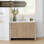 Altair Cerrito 48" Single Bathroom Vanity with Grain White Engineered Stone Countertop Altair Cerrito 48" Single Bathroom Vanity with Grain White Engineered Stone Countertop