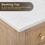 Altair Cerrito 48" Single Bathroom Vanity with Grain White Engineered Stone Countertop Altair Cerrito 48" Single Bathroom Vanity with Grain White Engineered Stone Countertop