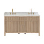 Altair Cerrito 60" Double Bathroom Vanity with Grain White Engineered Stone Countertop Altair Cerrito 60" Double Bathroom Vanity with Grain White Engineered Stone Countertop