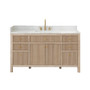 Altair Cerrito 60" Single Bathroom Vanity with Grain White Engineered Stone Countertop Altair Cerrito 60" Single Bathroom Vanity with Grain White Engineered Stone Countertop