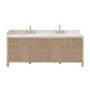 Altair Cerrito 84" Double Bathroom Vanity with Grain White Engineered Stone Countertop Altair Cerrito 84" Double Bathroom Vanity with Grain White Engineered Stone Countertop